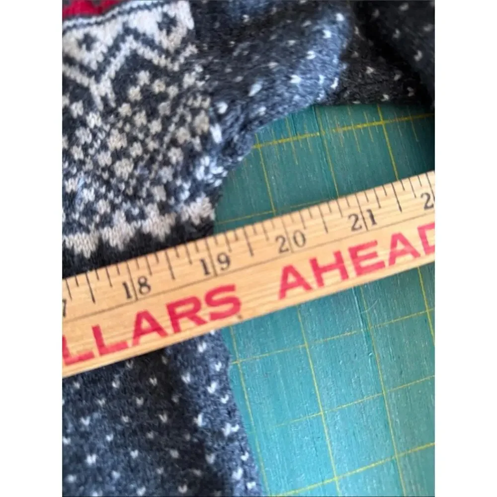 Eddie Bauer Gray Cowl Neck Wool Blend Pullover Sweater Nordic Long Sleeve sz M
